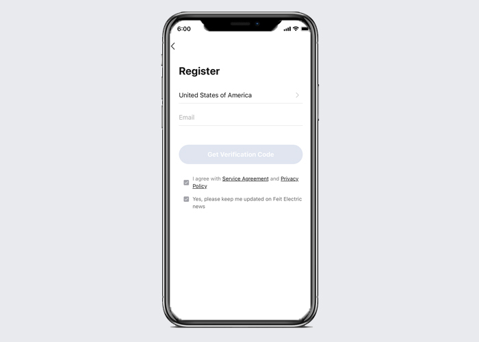 Register to create an account